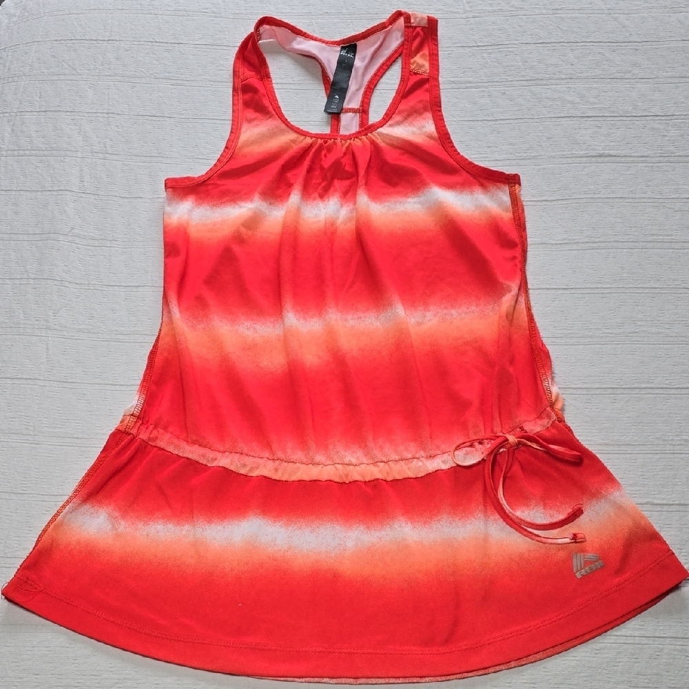 RBX Active Tank Top | Orange Ombre Racerback Athletic Top | Size Small
